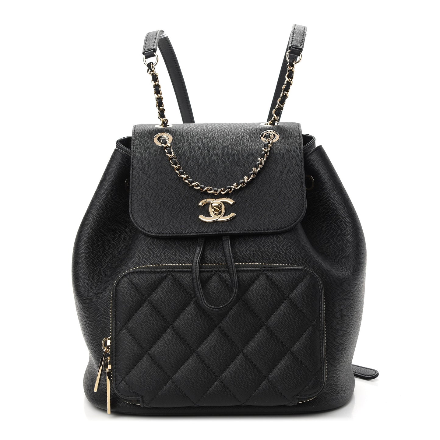 Caviar Quilted Business Affinity Backpack Black
