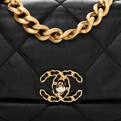 Chanel Goatskin Quilted Medium Chanel 19 Flap Black 10 of 12