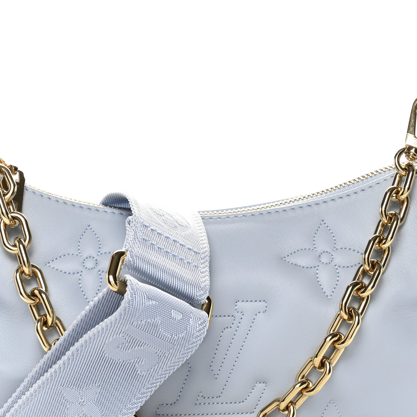Calfskin Bubblegram Over The Moon Ice Blue