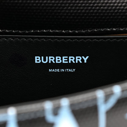 Burberry X SAKS Cotton Monogram TB Print Small Lola Bag Black Multicolor 6 of 10