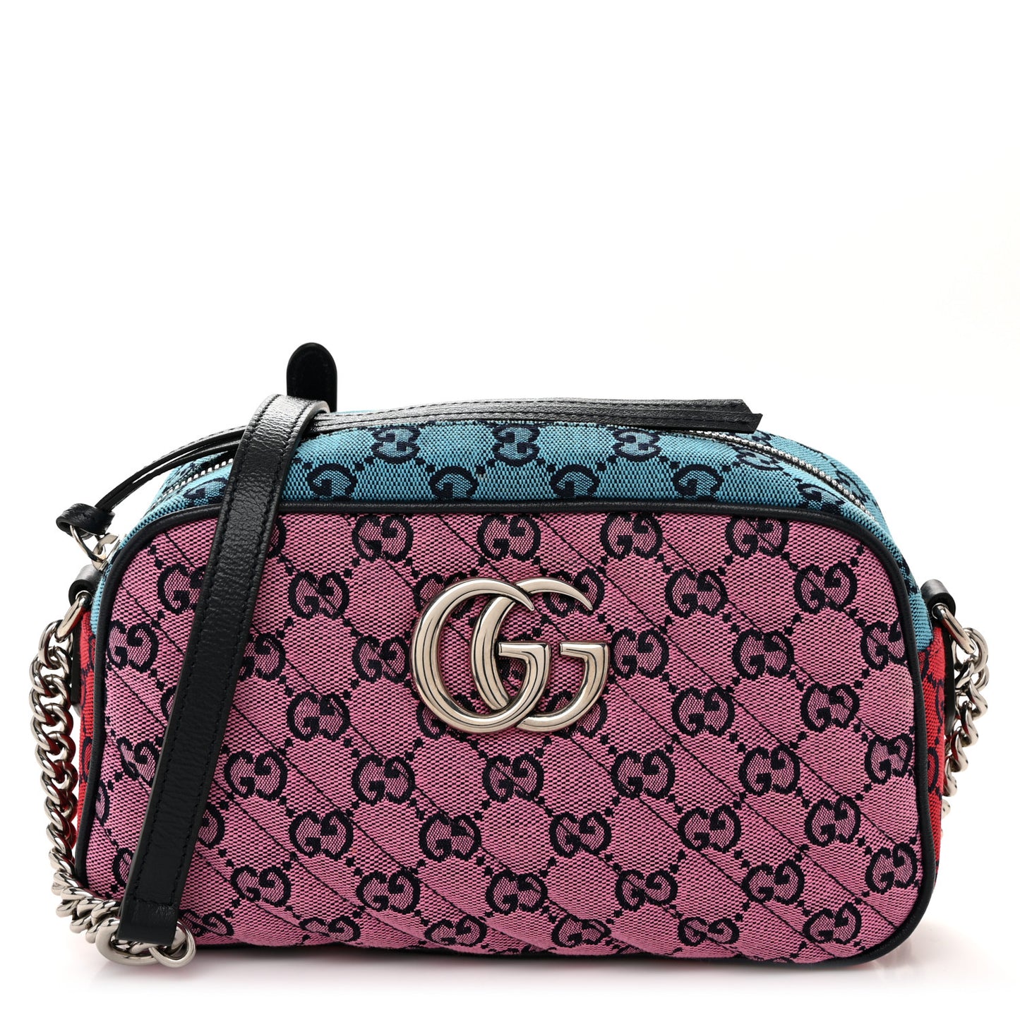 Monogram Multicolor Matelasse Diagonal Small GG Marmont Chain Shoulder Bag Pink Blue Green Red Light Blue