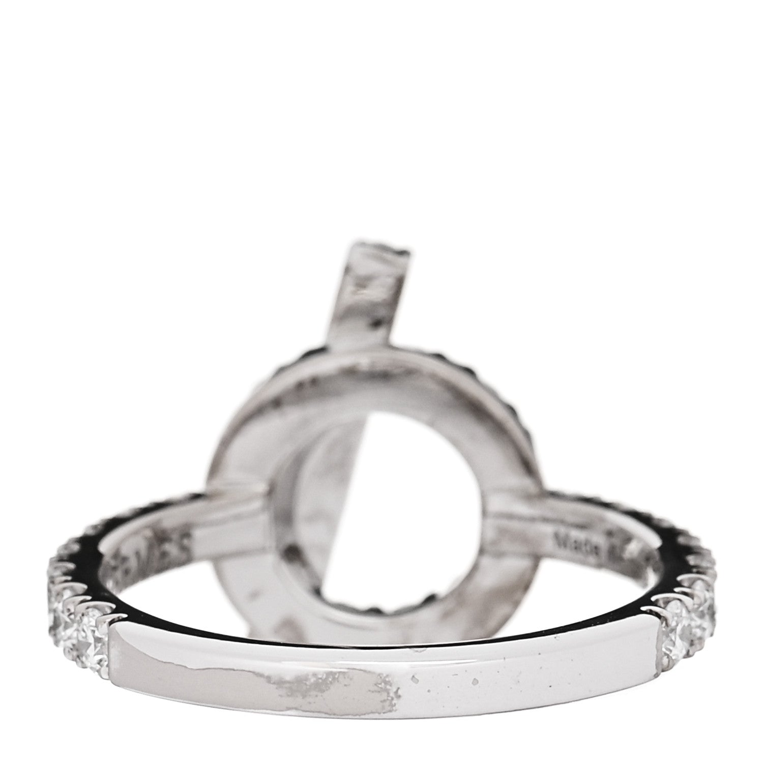 Hermes 18K White Gold Diamond Finesse Ring 49 4.75 4 of 7
