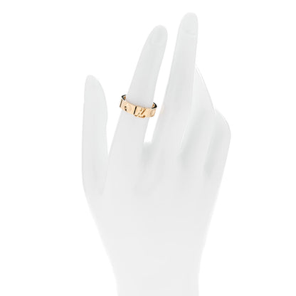 Louis Vuitton 18K Yellow Gold Empreinte LV Ring 53 6.5 2 of 6