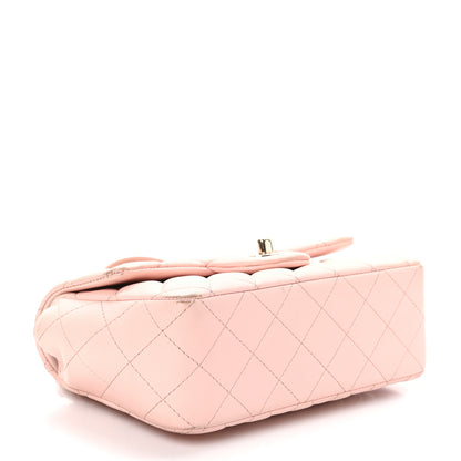 Chanel Lambskin Quilted Mini Top Handle Rectangular Flap Light Pink 4 of 14