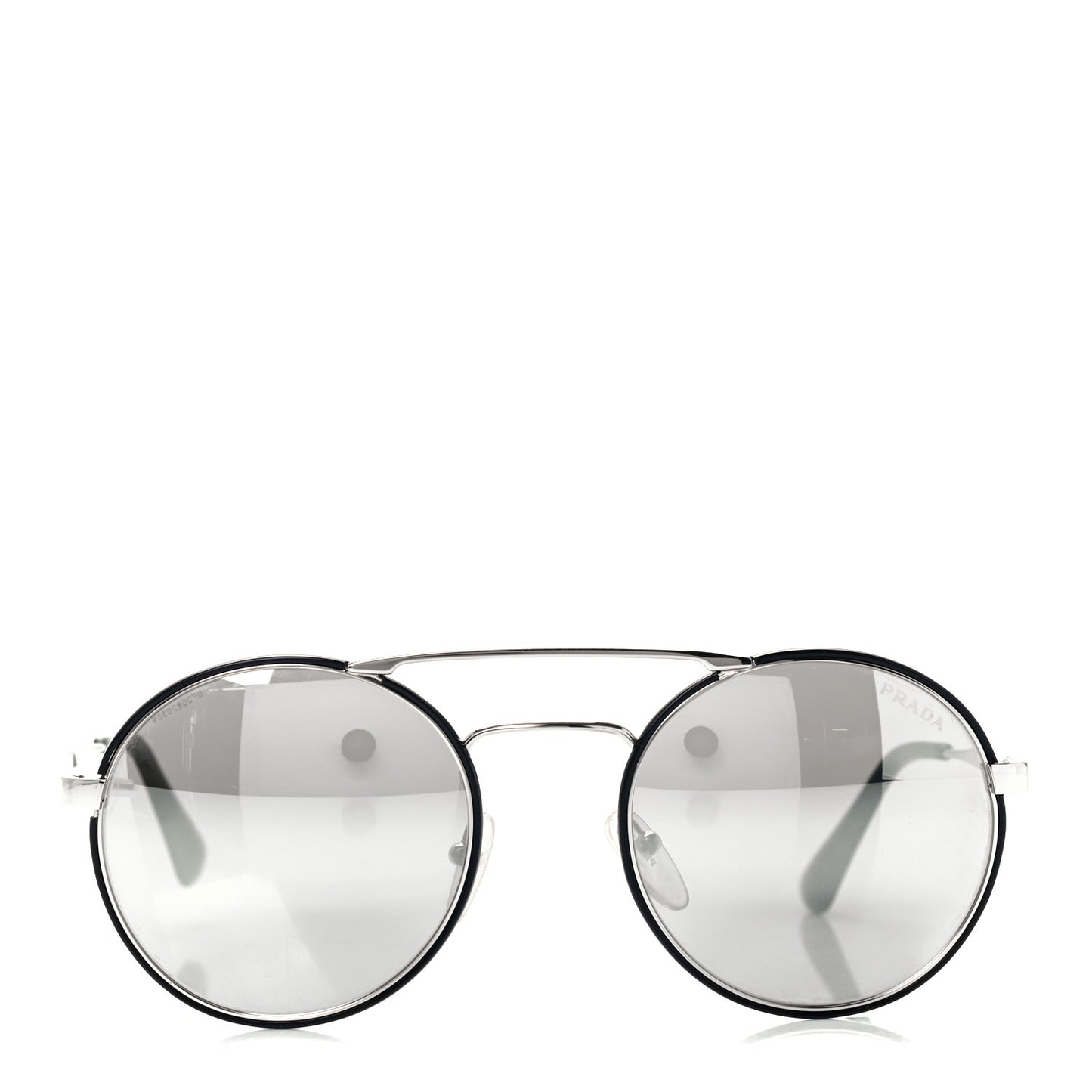 Round Sunglasses SPR 51S Black Silver