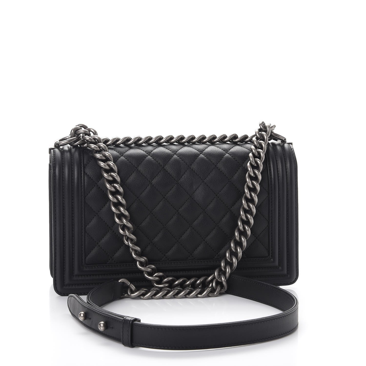 Chanel Calfskin Quilted Medium Boy Flap Black 3 of 9