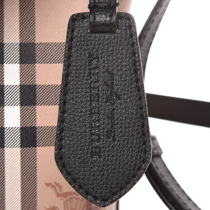 Burberry Haymarket Check Colours Small Lorne Bucket Crossbody Black 7 of 7
