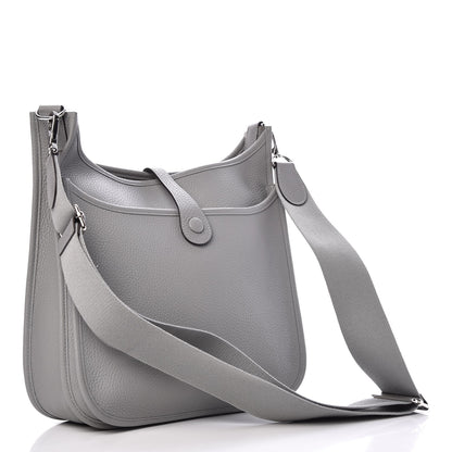 Hermes Taurillon Clemence Evelyne III PM Bleu Glacier 3 of 8