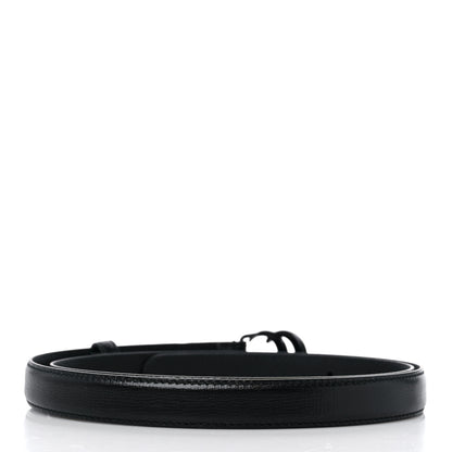 Gucci Azalea Calfskin Enamel Monochrome Double G 20mm Belt 95 38 Black 2 of 4