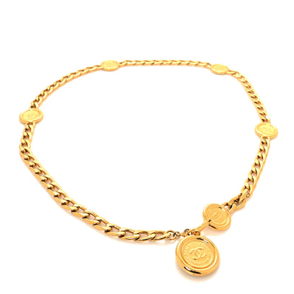 Chanel Metal Chain CC Medallion Belt Gold 1 of 4