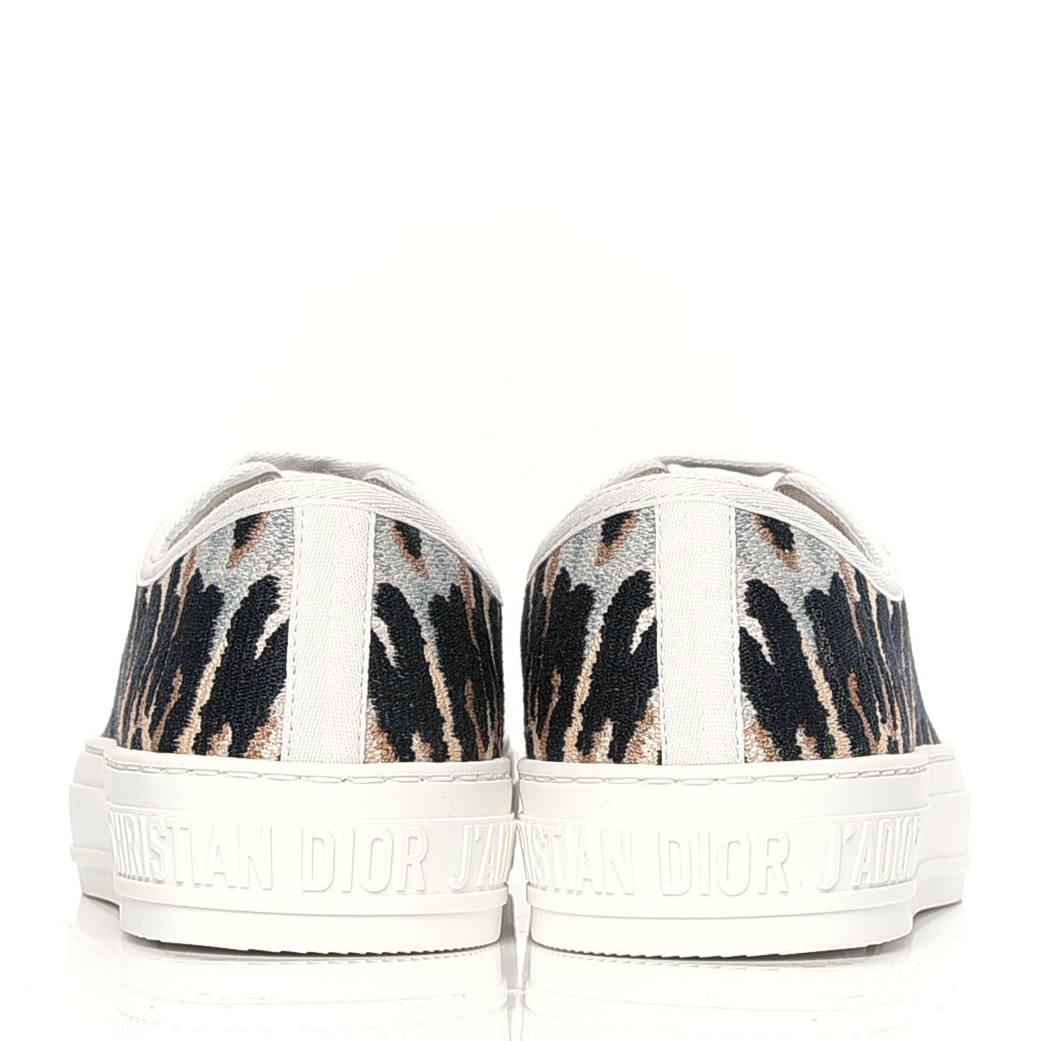 Christian Dior Canvas Tie and Dior Embroidered Womens Walk'N'Dior Low Top Sneakers 37 Multicolor 6 of 10