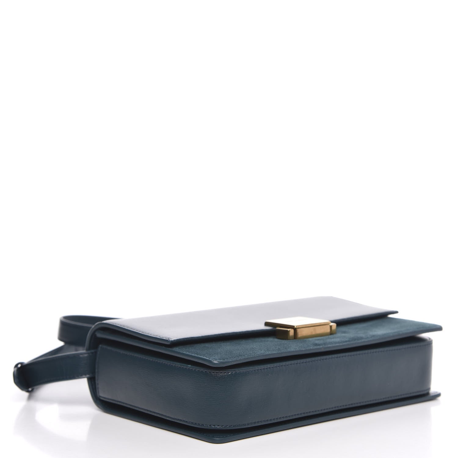 Saint Laurent Smooth Calfskin Suede Medium Bellechasse Dark Turquoise 4 of 9