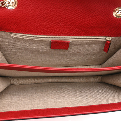 Gucci Dollar Calfskin Interlocking G Shoulder Bag Red 5 of 11