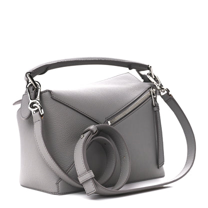 Loewe Soft Grained Calfskin Small Puzzle Edge Bag Pearl Grey 3 of 10