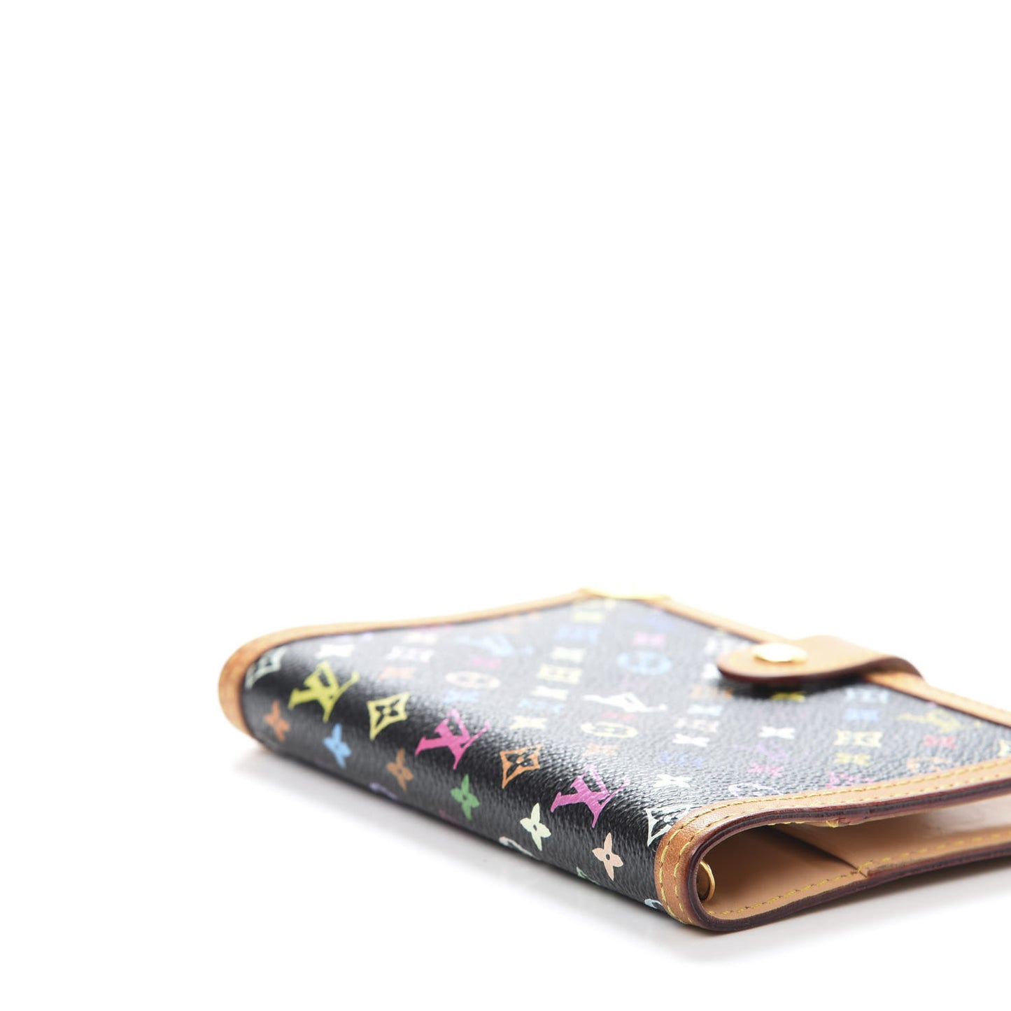Monogram Multicolor Small Ring Agenda Cover Black