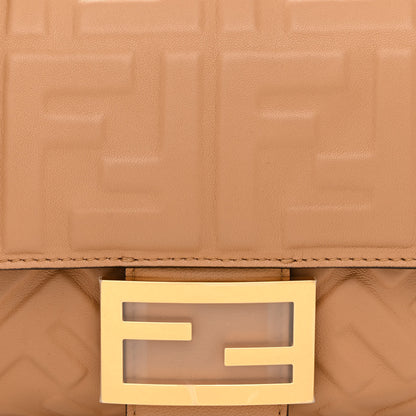 Fendi Nappa FF 1974 Embossed Baguette Miele Scuro 8 of 10