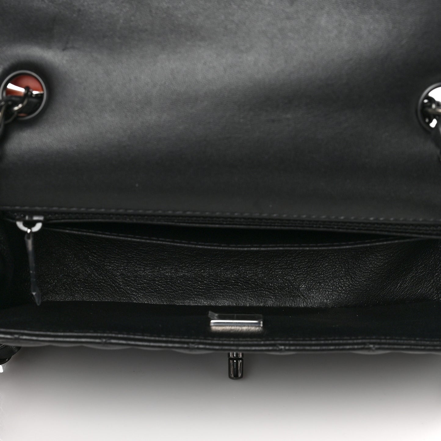 Lambskin Quilted Mini Rectangular Flap So Black
