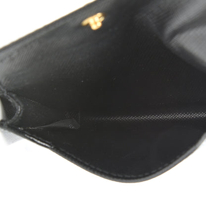 Prada Saffiano Metal Flap Card Holder Black 4 of 7