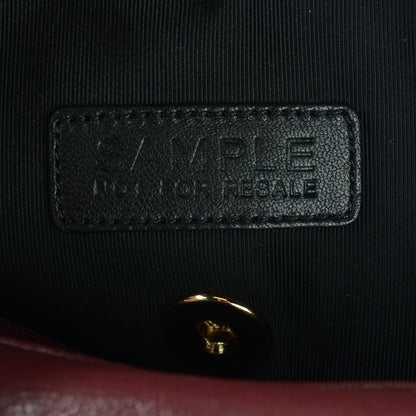 Chanel Sheepskin Quilted Small Mademoiselle Vintage Flap Dark Red 9 of 10