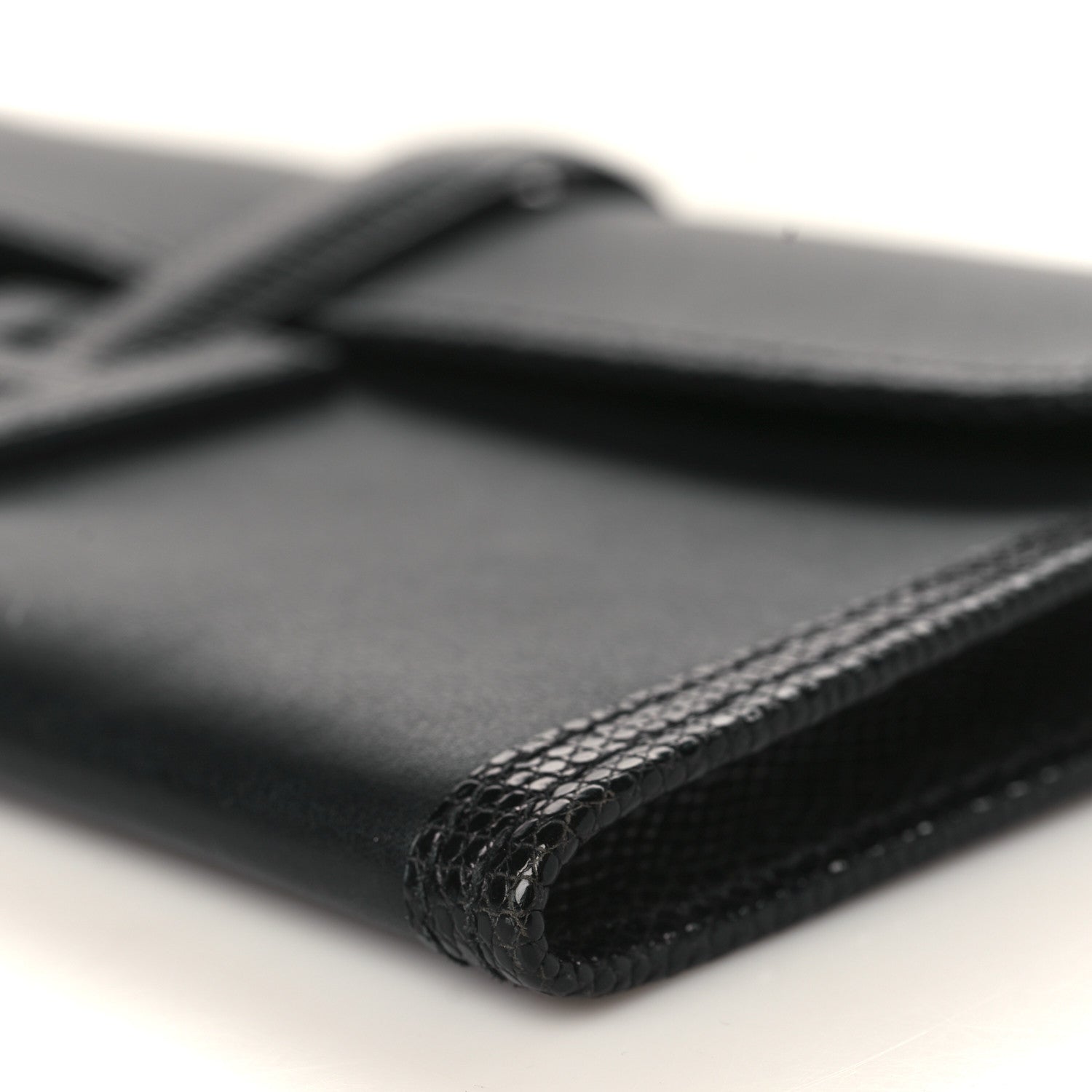 Hermes Swift Lizard Jige Elan Touch 29 Clutch Black 9 of 9