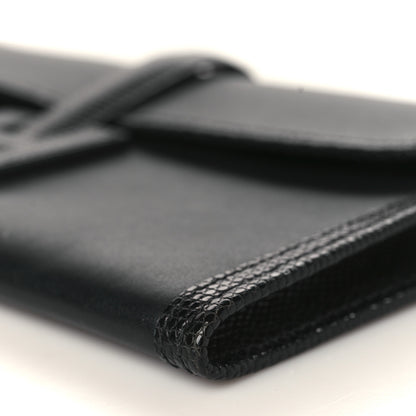 Hermes Swift Lizard Jige Elan Touch 29 Clutch Black 9 of 9