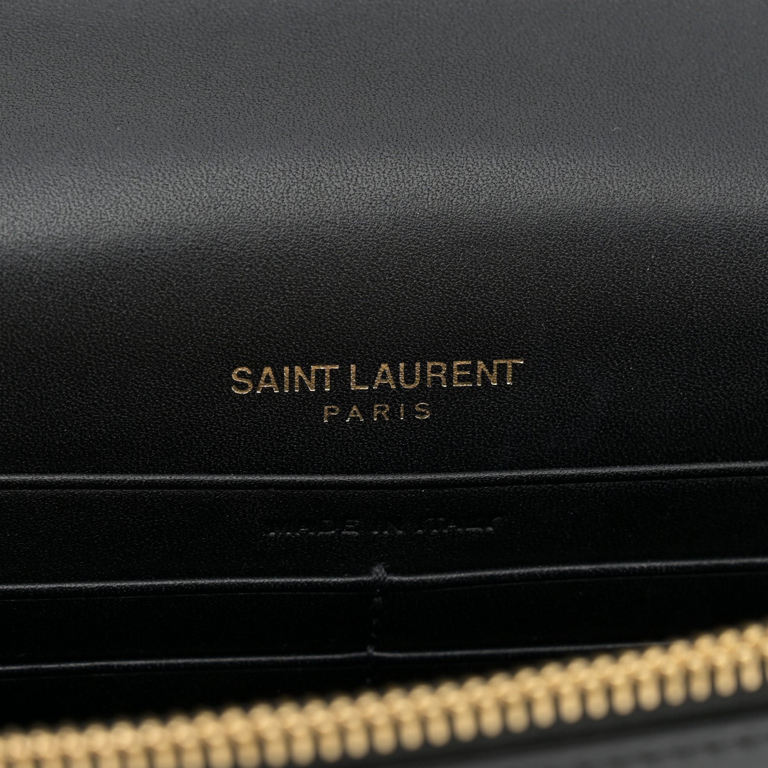 Saint Laurent Smooth Calfskin Classic Monogram Kate Tassel Chain Wallet Black 6 of 10