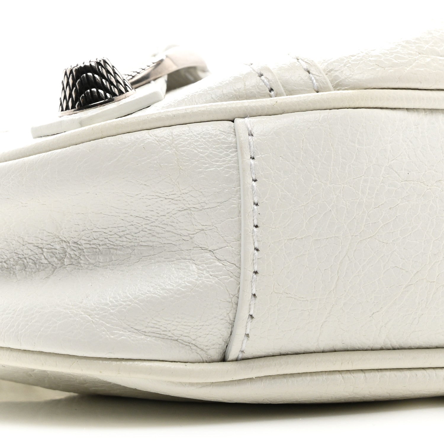 Balenciaga Agneau Arena Le Cagole Mini Purse With Chain Optic White 10 of 19