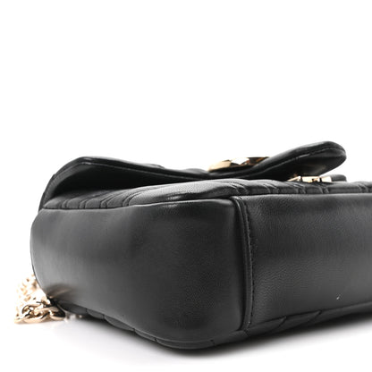 Gucci Lambskin Matelasse Small GG Marmont Shoulder Bag Black 9 of 11