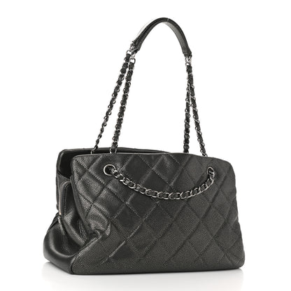 Chanel Caviar Quilted Timeless CC Shopping Tote Dark Grey 3 of 13