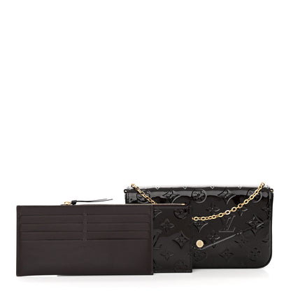 Louis Vuitton Vernis Pochette Felicie Chain Wallet Amarante 3 of 12