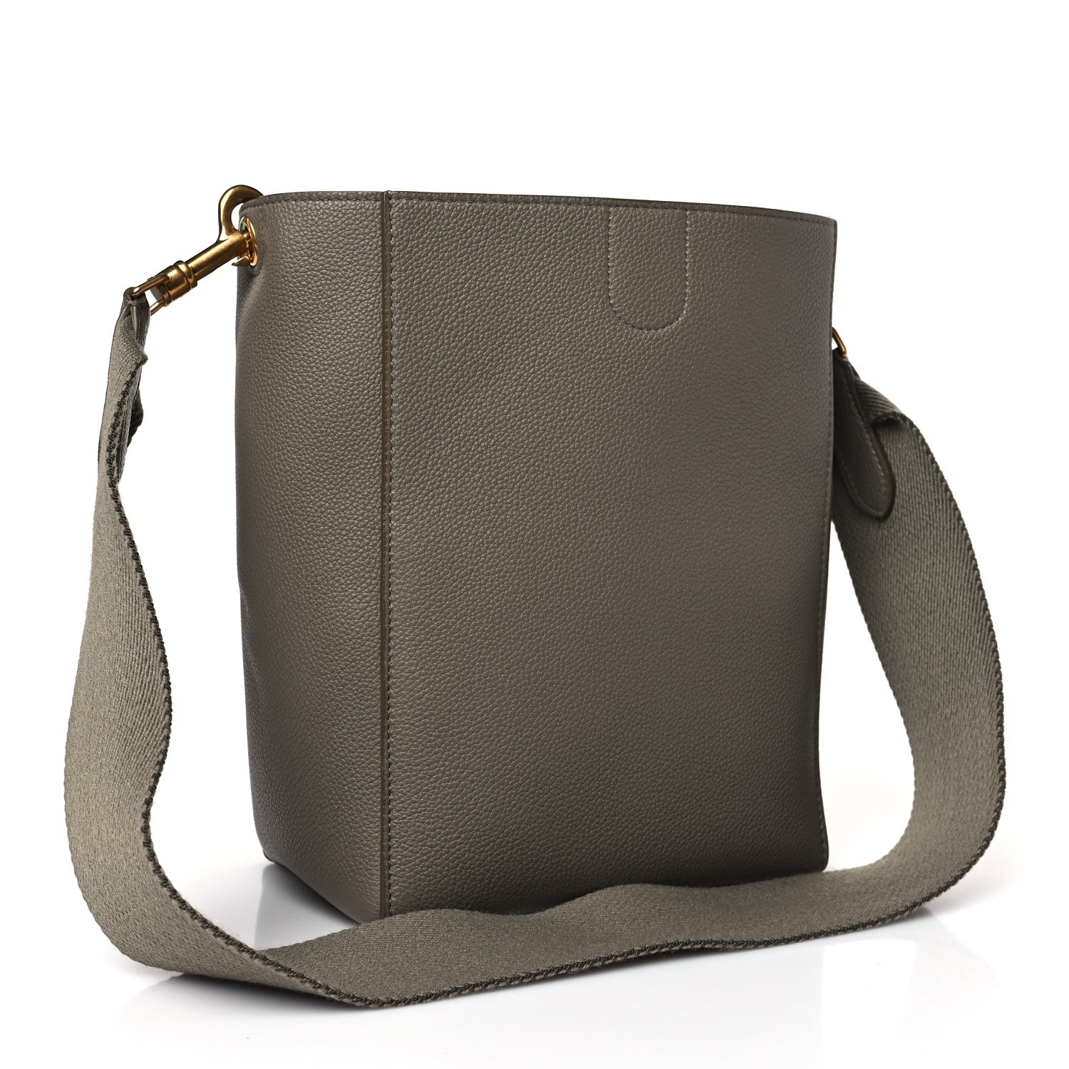 Celine Soft Grained Calfskin Small Sangle Bucket Bag Taupe 3 of 9