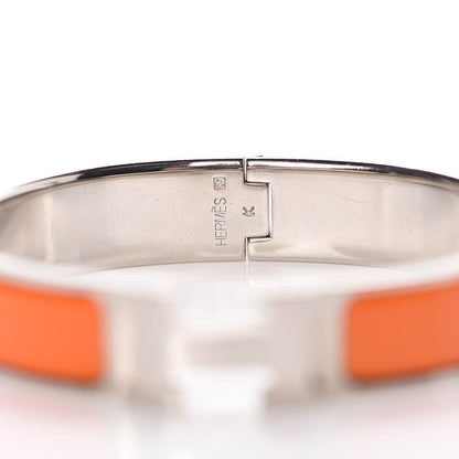 Hermes Enamel Narrow Clic Clac H Bracelet PM Orange 4 of 5