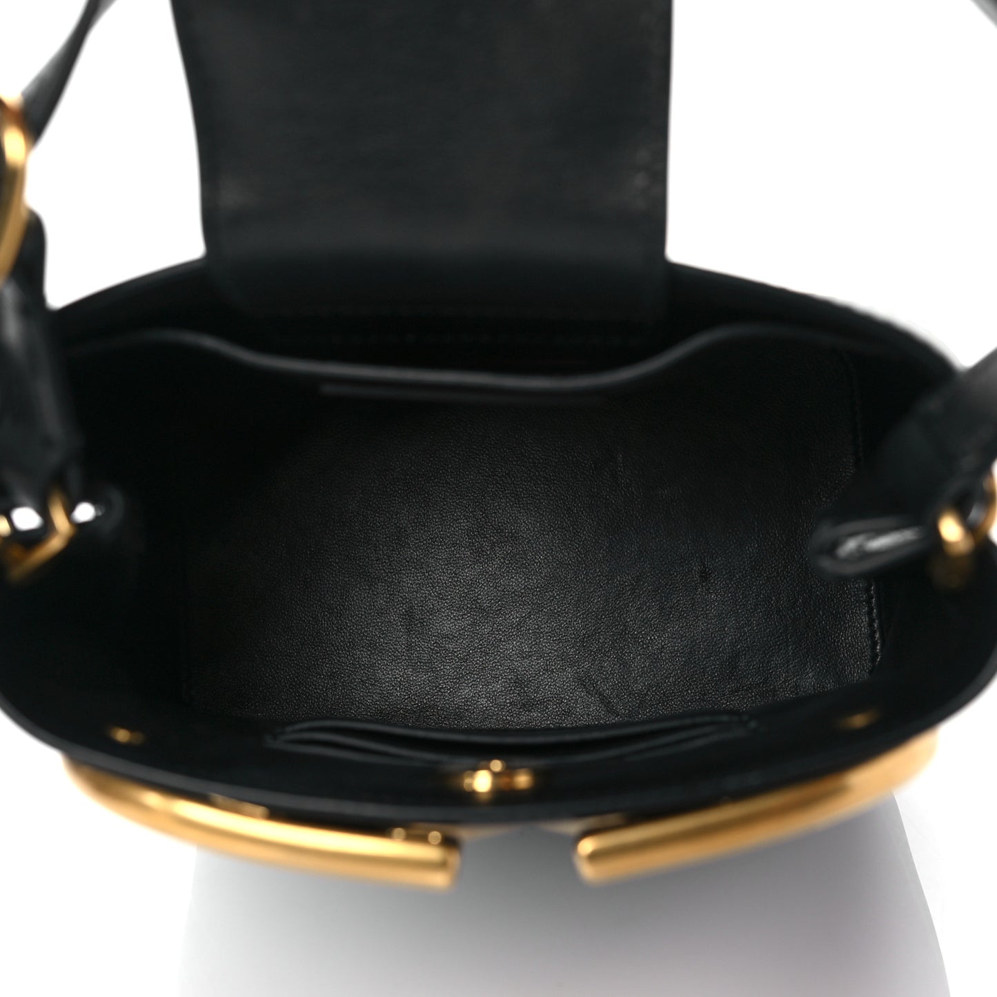 Smooth Calfskin Supervee Top Handle Bag Black