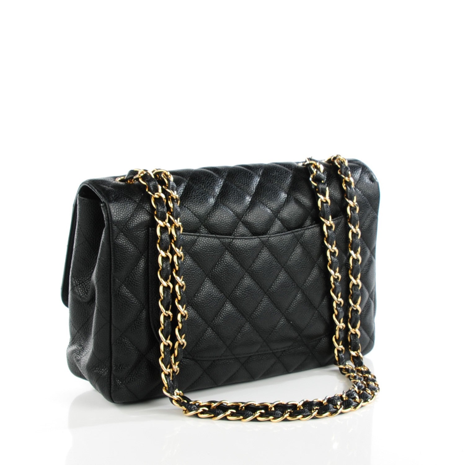 Chanel Caviar Quilted Jumbo Single Flap Black 3 of 9