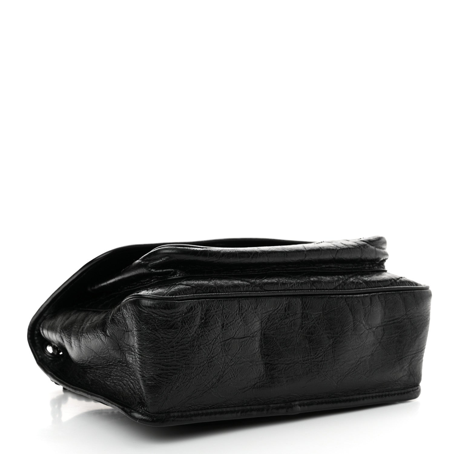 Saint Laurent Crinkled Calfskin Matelasse Monogram Medium Niki Chain Satchel Black 4 of 11