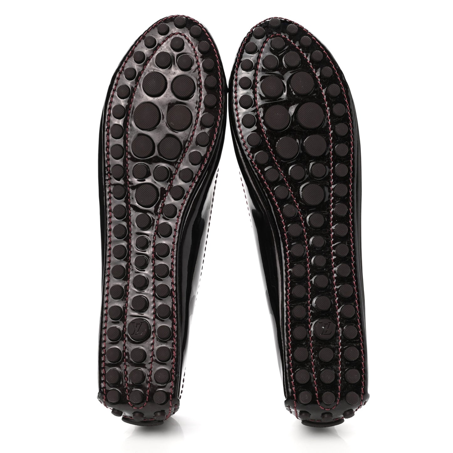 Patent Calfskin Oxford Ballerina Flats 38 Amarante