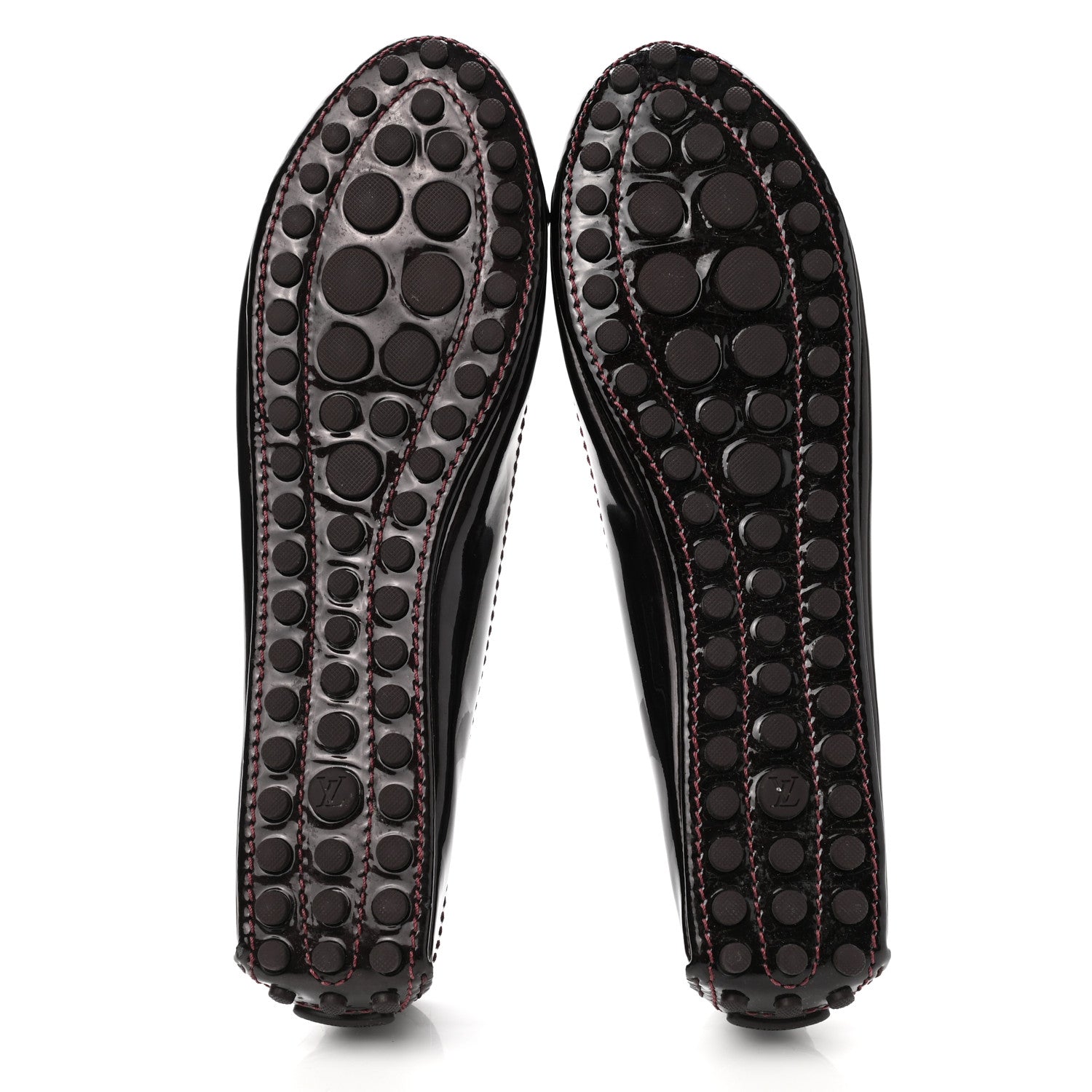 Louis Vuitton Patent Calfskin Oxford Ballerina Flats 38 Amarante 5 of 8