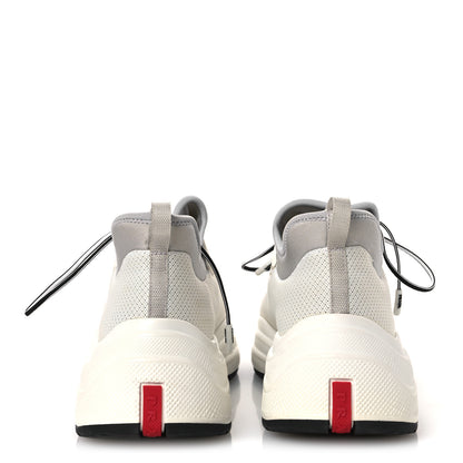 Prada Mesh Neoprene America's Cup 45mm Womens Sneakers 37.5 White Alluminio 6 of 11