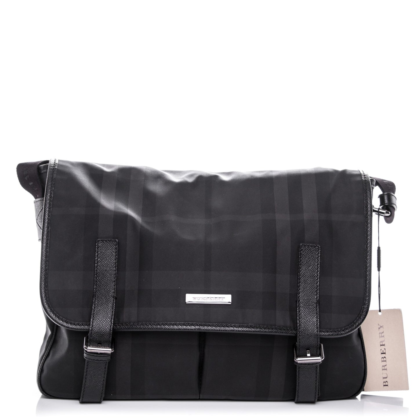 Smoked Check Medium Elgin Messenger Bag Black