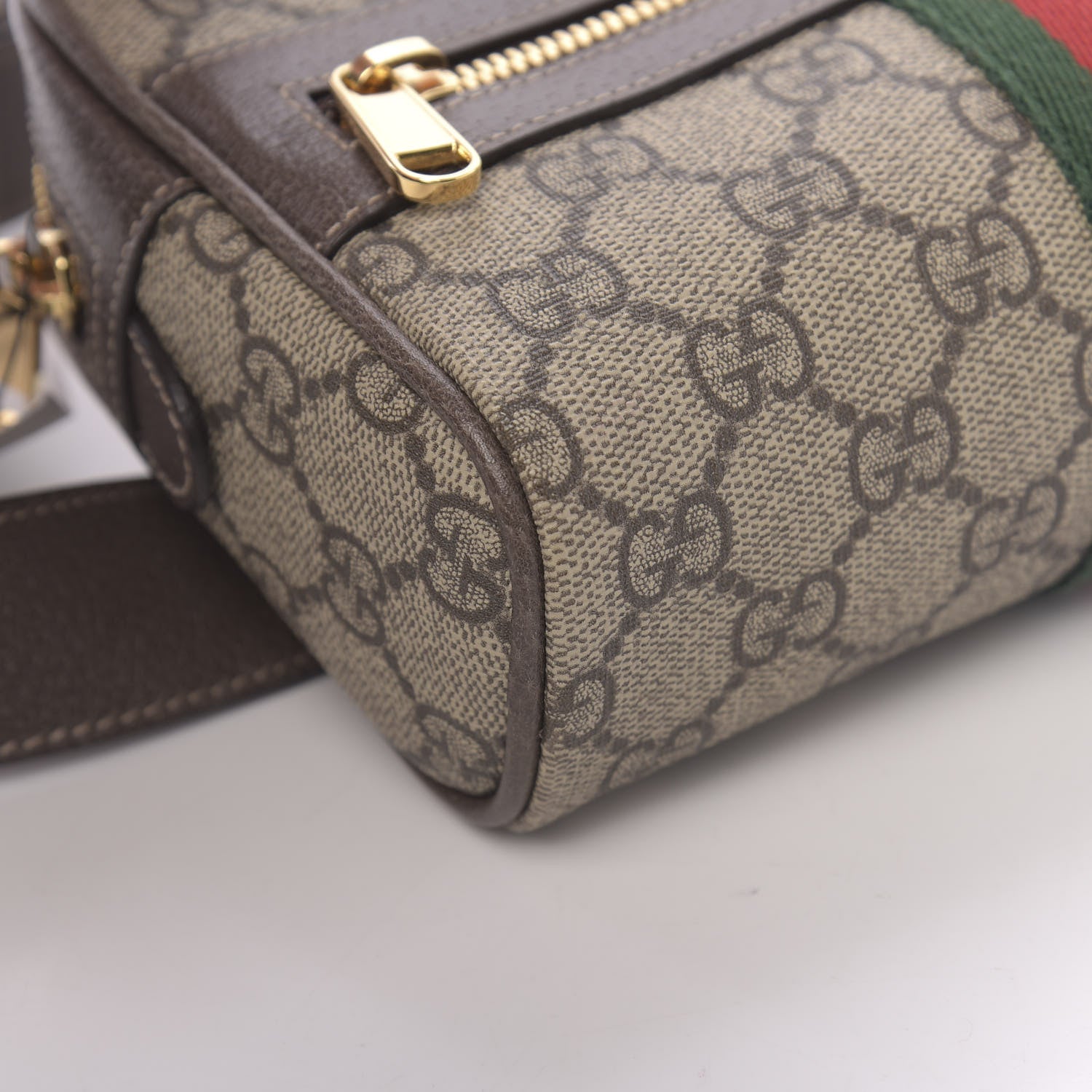 Gucci GG Supreme Monogram Web Small Ophidia Belt Bag 75 30 Dark Brown 9 of 10