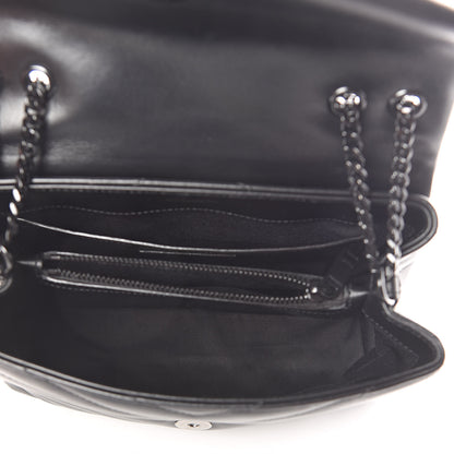 Saint Laurent Calfskin Y Quilted Monogram Small Loulou Chain Satchel Black 5 of 9