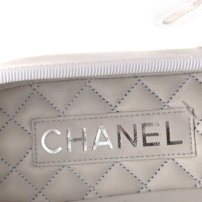 Chanel Lambskin Mary Jane Flats 40 White 7 of 10