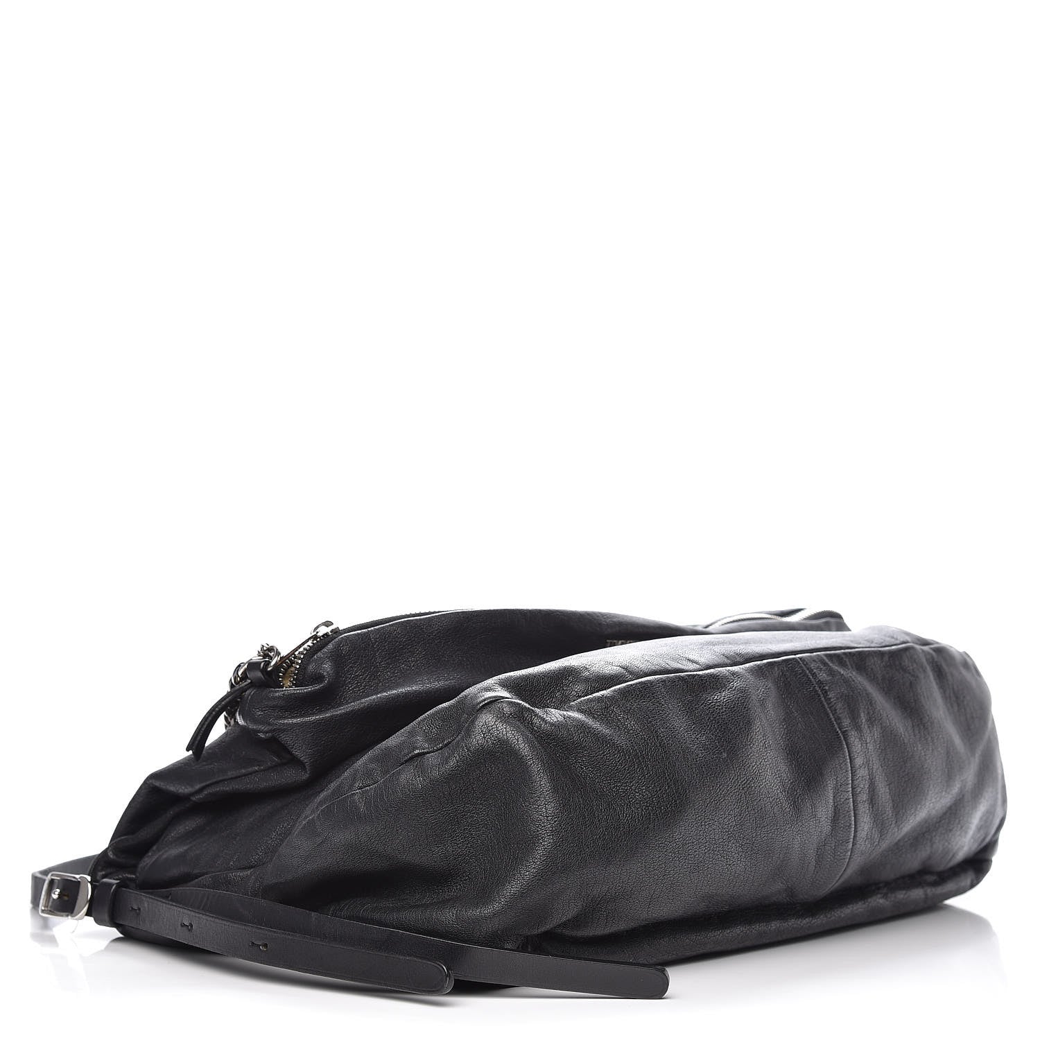 Jimmy Choo Lambskin Large Biker Hobo Black 4 of 12