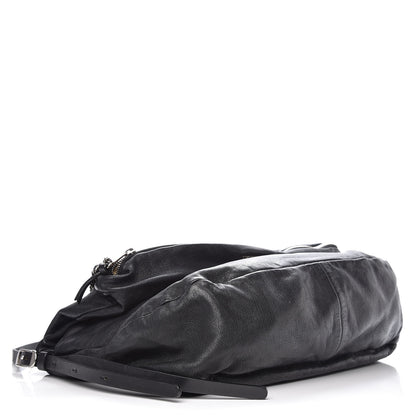 Jimmy Choo Lambskin Large Biker Hobo Black 4 of 12