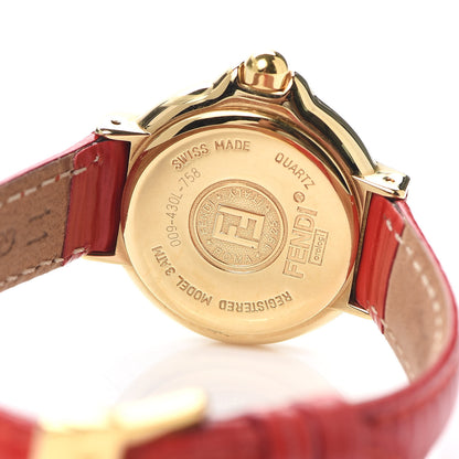 Fendi Stainless Steel Calfskin Mother of Pearl 26mm 430L Quartz Watch Red 4 of 5
