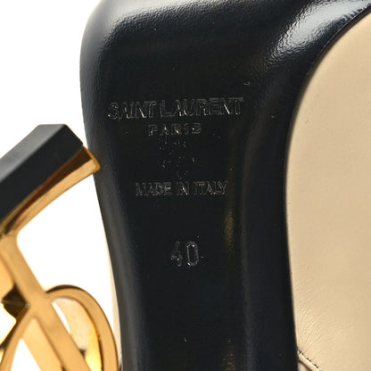 Saint Laurent Calfskin Opyum 110 Slingback Pumps 40 Real Beige 7 of 9