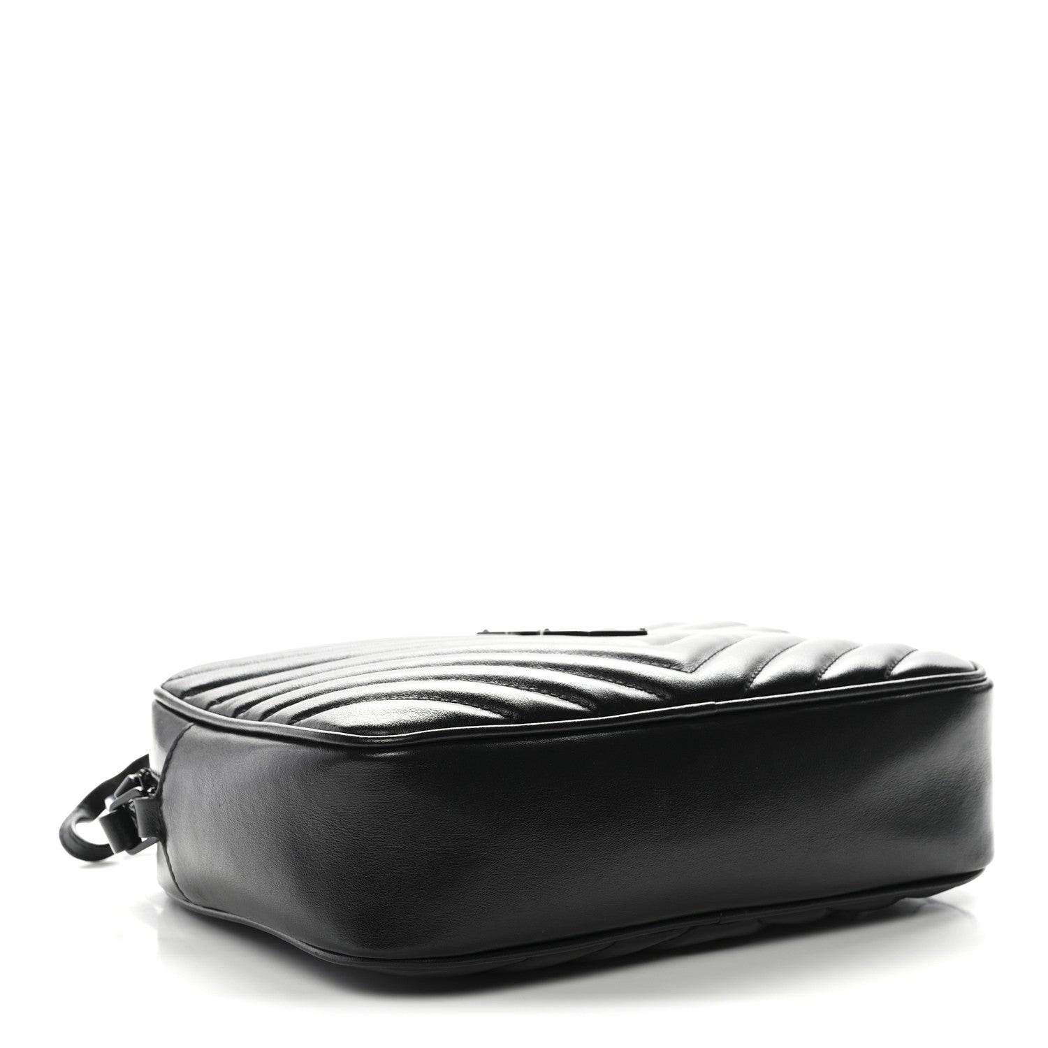 Saint Laurent Calfskin Matelasse Monogram Monochrome Lou Camera Bag Black 4 of 10