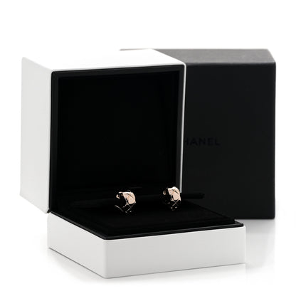 Chanel 18K Beige Gold Coco Crush Hoop Earrings 5 of 5