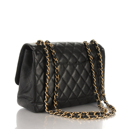 Chanel Caviar Quilted Jumbo Single Flap Black 3 of 8