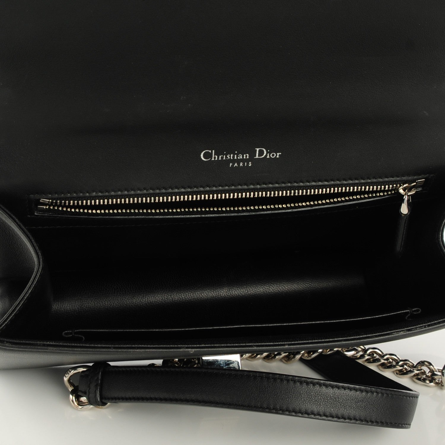 Christian Dior Calfskin Paradise Diorama Flap Bag Black 6 of 9